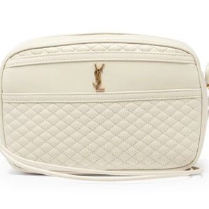 SAINT LAURENT Victoire Quilted Leather Camera Bag